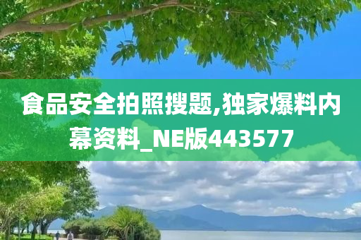 食品安全拍照搜题,独家爆料内幕资料_NE版443577