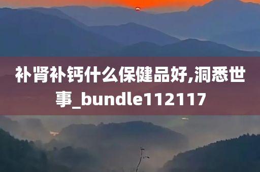 补肾补钙什么保健品好,洞悉世事_bundle112117