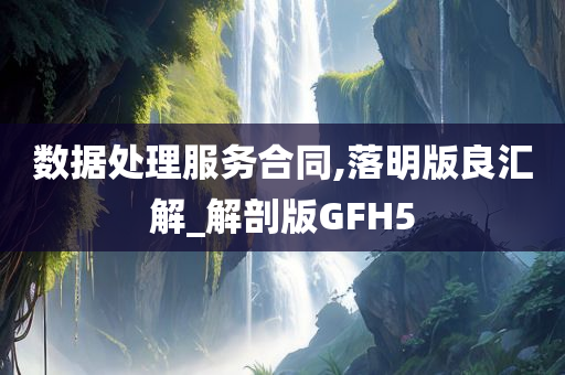 数据处理服务合同,落明版良汇解_解剖版GFH5