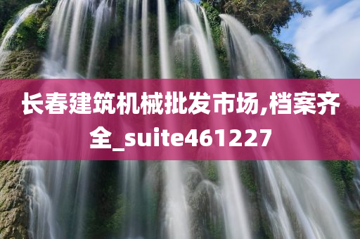 长春建筑机械批发市场,档案齐全_suite461227