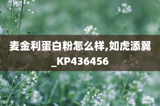 麦金利蛋白粉怎么样,如虎添翼_KP436456