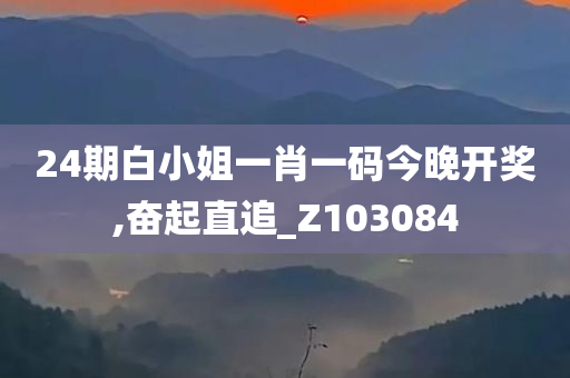 24期白小姐一肖一码今晚开奖,奋起直追_Z103084