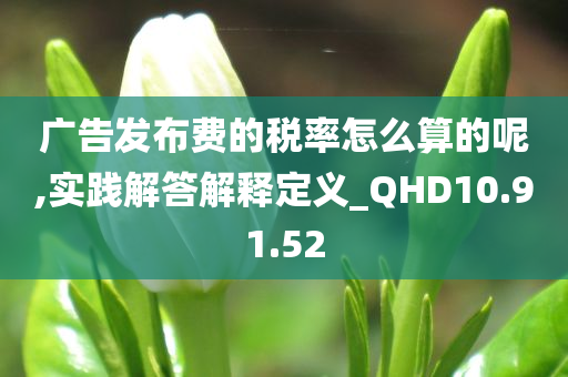 广告发布费的税率怎么算的呢,实践解答解释定义_QHD10.91.52