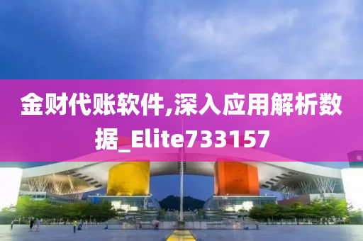 金财代账软件,深入应用解析数据_Elite733157