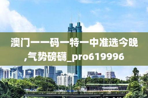 澳门一一码一特一中准选今晚,气势磅礴_pro619996