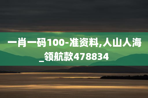 一肖一码100-准资料,人山人海_领航款478834