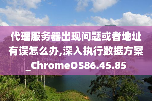 代理服务器出现问题或者地址有误怎么办,深入执行数据方案_ChromeOS86.45.85