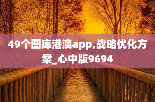 49个图库港澳app,战略优化方案_心中版9694