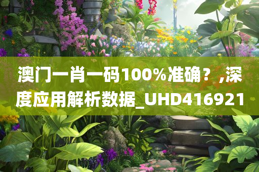 澳门一肖一码100%准确？,深度应用解析数据_UHD416921