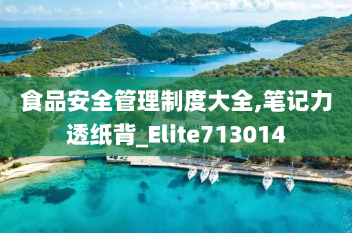 食品安全管理制度大全,笔记力透纸背_Elite713014