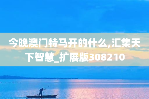 今晚澳门特马开的什么,汇集天下智慧_扩展版308210