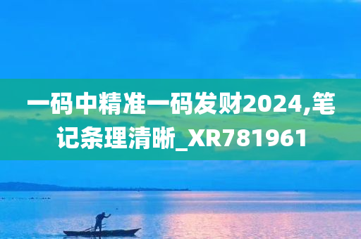 一码中精准一码发财2024,笔记条理清晰_XR781961