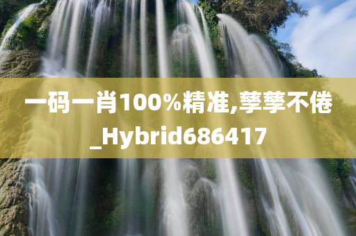 一码一肖100%精准,孳孳不倦_Hybrid686417