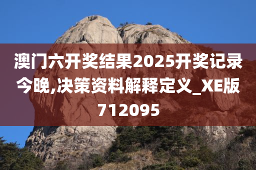 澳门六开奖结果2025开奖记录今晚,决策资料解释定义_XE版712095