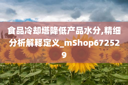 食品冷却塔降低产品水分,精细分析解释定义_mShop672529