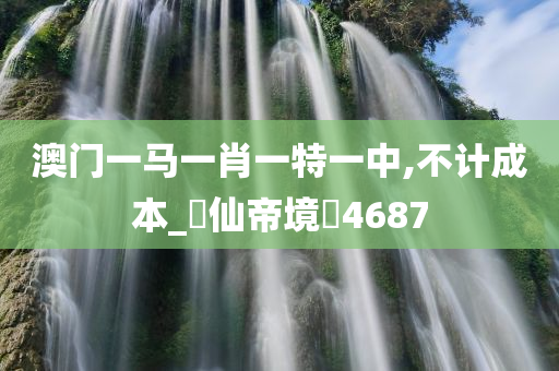 澳门一马一肖一特一中,不计成本_?仙帝境?4687