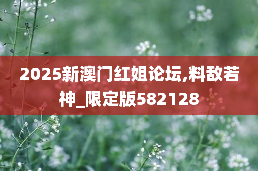 2025新澳门红姐论坛,料敌若神_限定版582128