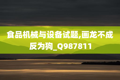 食品机械与设备试题,画龙不成反为狗_Q987811