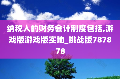 纳税人的财务会计制度包括,游戏版游戏版实地_挑战版787878