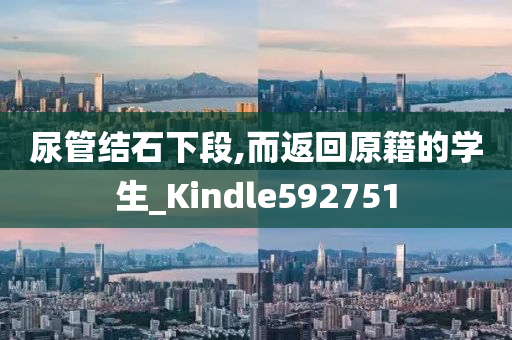 尿管结石下段,而返回原籍的学生_Kindle592751