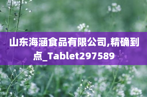 山东海涵食品有限公司,精确到点_Tablet297589