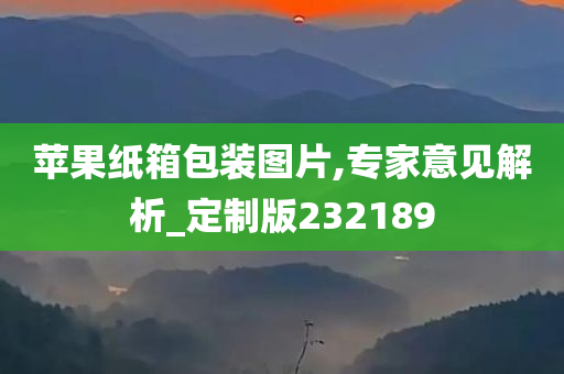 苹果纸箱包装图片,专家意见解析_定制版232189