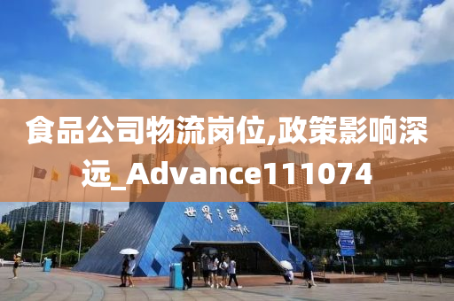 食品公司物流岗位,政策影响深远_Advance111074