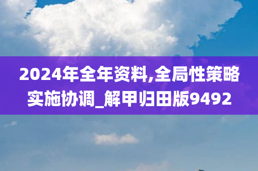 2024年全年资料,全局性策略实施协调_解甲归田版9492