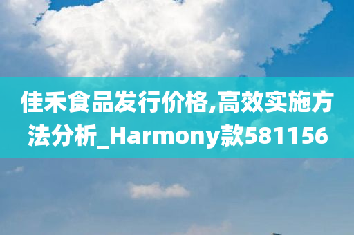 佳禾食品发行价格,高效实施方法分析_Harmony款581156