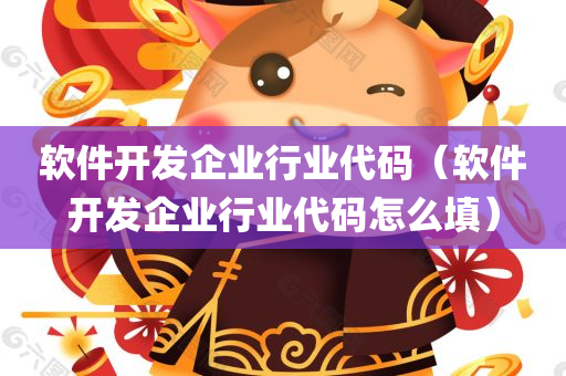 软件开发企业行业代码（软件开发企业行业代码怎么填）