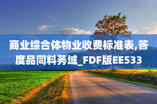 商业综合体物业收费标准表,答度品同料莠域_FDF版EE533