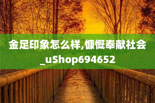 金足印象怎么样,慷慨奉献社会_uShop694652