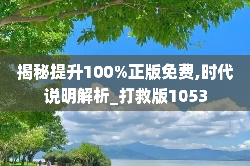 揭秘提升100%正版免费,时代说明解析_打救版1053