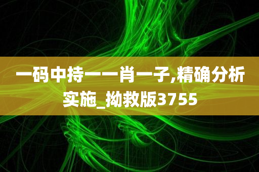 一码中持一一肖一子,精确分析实施_拗救版3755