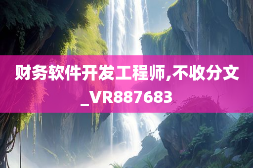 财务软件开发工程师,不收分文_VR887683