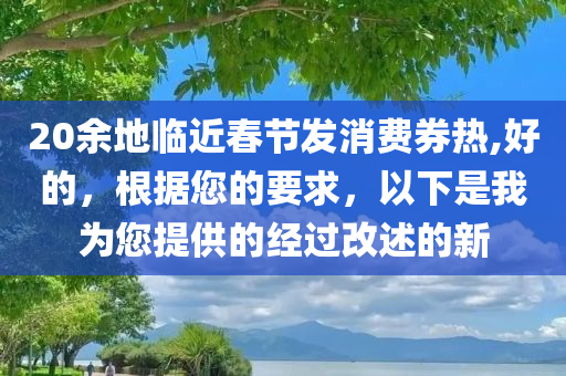 20余地临近春节发消费券热,好的，根据您的要求，以下是我为您提供的经过改述的新