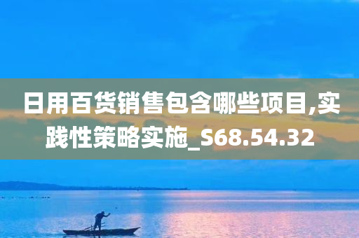 日用百货销售包含哪些项目,实践性策略实施_S68.54.32