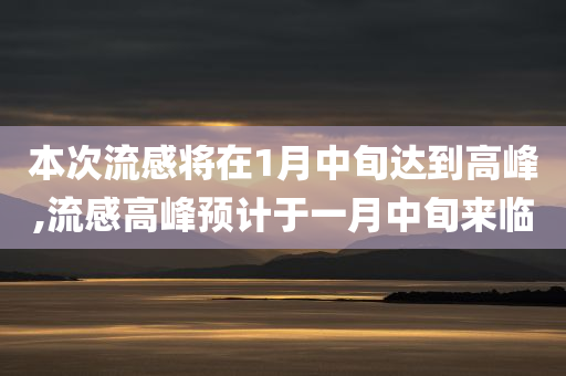 本次流感将在1月中旬达到高峰,流感高峰预计于一月中旬来临