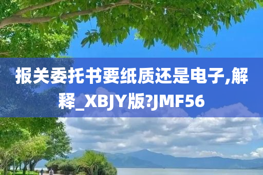 报关委托书要纸质还是电子,解释_XBJY版?JMF56