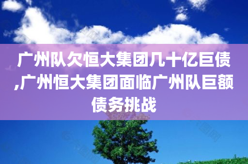 广州队欠恒大集团几十亿巨债,广州恒大集团面临广州队巨额债务挑战