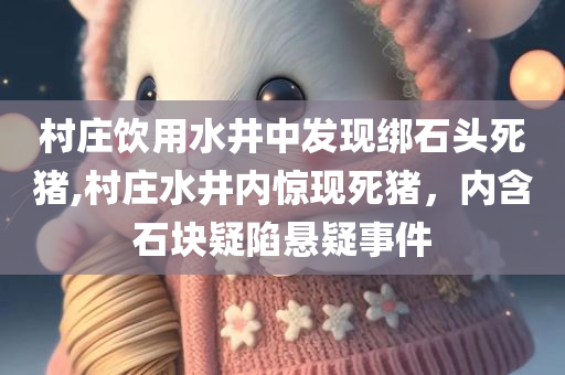 村庄饮用水井中发现绑石头死猪,村庄水井内惊现死猪，内含石块疑陷悬疑事件