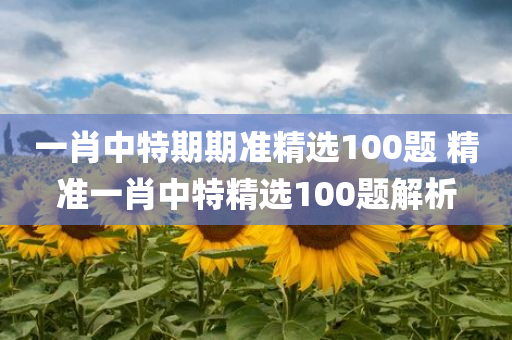 一肖中特期期准精选100题 精准一肖中特精选100题解析