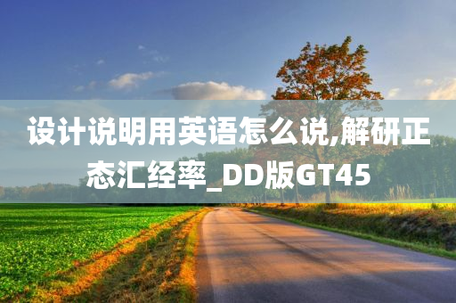 设计说明用英语怎么说,解研正态汇经率_DD版GT45