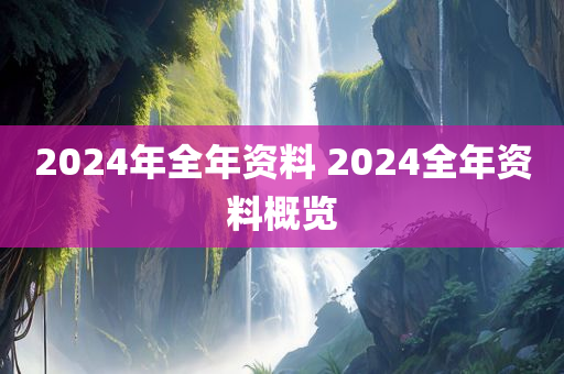 2024年全年资料 2024全年资料概览