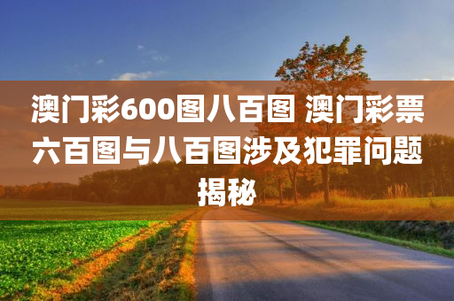 澳门彩600图八百图 澳门彩票六百图与八百图涉及犯罪问题揭秘