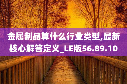 金属制品算什么行业类型,最新核心解答定义_LE版56.89.10