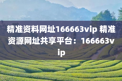 精准资料网址166663vip 精准资源网址共享平台：166663vip