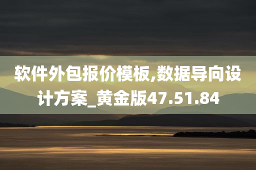 软件外包报价模板,数据导向设计方案_黄金版47.51.84