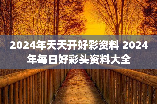 2024年天天开好彩资料 2024年每日好彩头资料大全