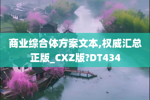 商业综合体方案文本,权威汇总正版_CXZ版?DT434